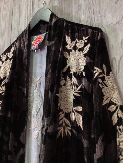 Johnny Was Velvet long Kimono Size Large